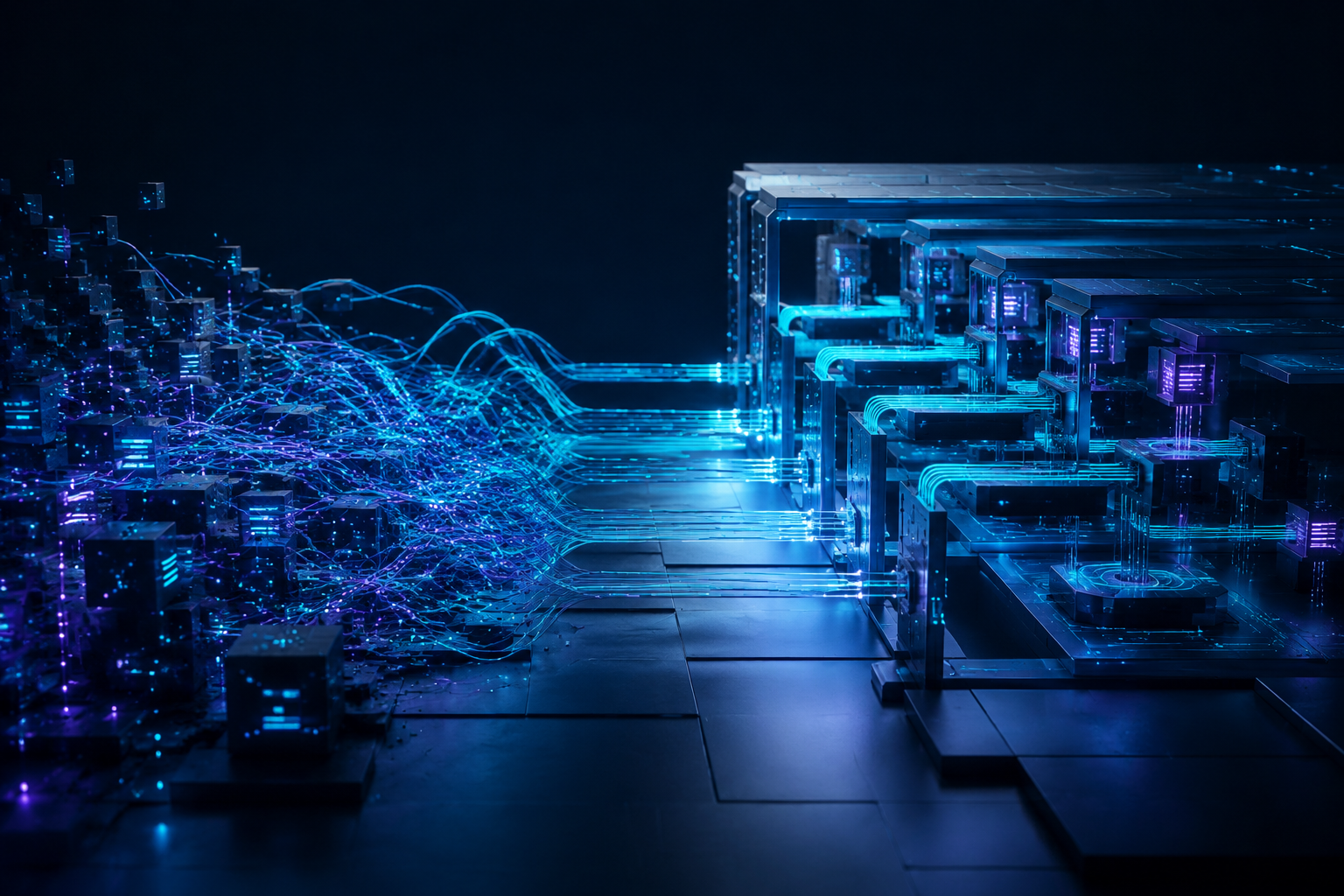 Abstract editorial visualization for AI Automation Systems: A Practical Architecture for Enterprise Operations